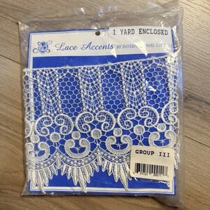 Vintage Lace Trim 1 Yard New In Package International Lace
